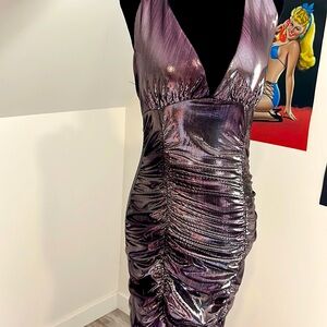Chrome Disco mini dress